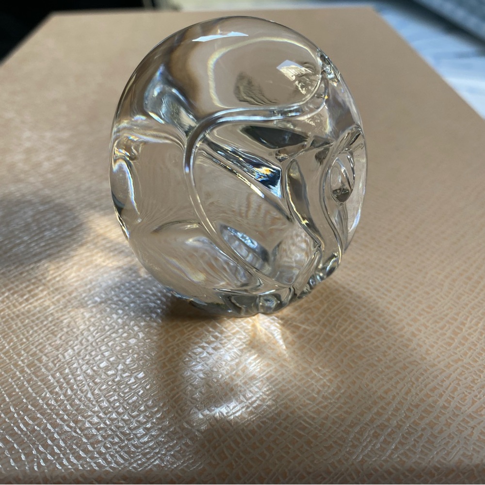 STEUBEN CRYSTAL: Elegant Clear Glass Monkey Figurine